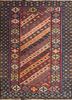 nayaab red and orange wool flat weaves Rug - HeadShot