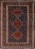 aalam blue wool hand knotted Rug - HeadShot aalam blue wool hand knotted Rug - HeadShot