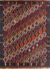 nayaab red and orange wool flat weaves Rug - HeadShot