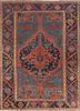 aalam red and orange wool hand knotted Rug - HeadShot