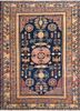 aalam blue wool hand knotted Rug - HeadShot aalam blue wool hand knotted Rug - HeadShot