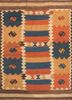 nayaab red and orange wool flat weaves Rug - HeadShot