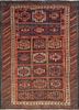 nayaab red and orange wool flat weaves Rug - HeadShot