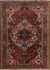 aalam red and orange wool hand knotted Rug - HeadShot aalam red and orange wool hand knotted Rug - HeadShot