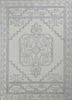 saga grey and black wool hand loom Rug - HeadShot