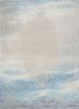 basis blue wool and viscose hand loom Rug - HeadShot