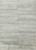  grey and black polyester hand knotted Rug