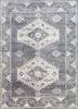 savana grey and black wool hand knotted Rug - HeadShot