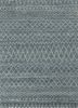 zuri grey and black wool hand knotted Rug - HeadShot