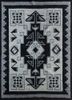 thyme grey and black wool hand knotted Rug - HeadShot