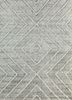 zuri grey and black wool hand knotted Rug - HeadShot