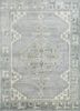 blue blue wool hand knotted Rug
