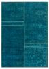 provenance blue wool and silk hand knotted Rug - HeadShot provenance blue wool and silk hand knotted Rug - HeadShot
