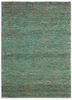 blue blue jute and hemp hand knotted Rug