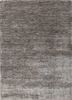 basis grey and black bamboo silk hand loom Rug - HeadShot