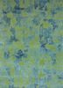 green green wool and silk hand knotted Rug