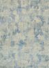 blue blue wool and silk hand knotted Rug