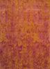 free verse by kavi red and orange wool and silk hand knotted Rug - HeadShot