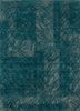 blue blue wool and silk hand knotted Rug