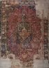 free verse by kavi red and orange wool and silk hand knotted Rug - HeadShot free verse by kavi red and orange wool and silk hand knotted Rug - HeadShot