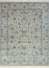 ivory ivory wool and silk hand knotted Rug