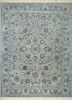  ivory wool and silk hand knotted Rug