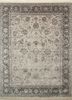  ivory wool and silk hand knotted Rug