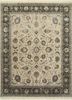  ivory wool and silk hand knotted Rug