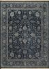 aurora blue wool and silk hand knotted Rug - HeadShot