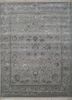  grey and black wool and silk hand knotted Rug