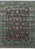  blue wool and silk hand knotted Rug