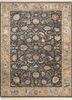  blue wool and silk hand knotted Rug