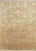 aurora grey and black wool and silk hand knotted Rug - HeadShot