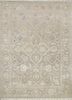 grey and black grey and black wool and silk hand knotted Rug