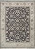 grey and black grey and black wool and silk hand knotted Rug
