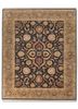 blue blue wool and silk hand knotted Rug