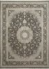 aurora grey and black wool and silk hand knotted Rug - HeadShot aurora grey and black wool and silk hand knotted Rug - HeadShot