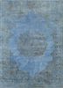 aurora blue wool and silk hand knotted Rug - HeadShot aurora blue wool and silk hand knotted Rug - HeadShot