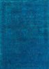 aurora blue wool and silk hand knotted Rug - HeadShot aurora blue wool and silk hand knotted Rug - HeadShot