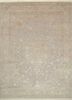grey and black grey and black wool and silk hand knotted Rug