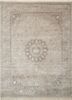 grey and black grey and black wool and silk hand knotted Rug