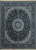 aurora blue wool and silk hand knotted Rug - HeadShot aurora blue wool and silk hand knotted Rug - HeadShot