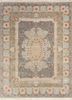  grey and black wool and silk hand knotted Rug