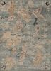 green green wool hand knotted Rug