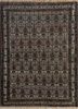 aalam blue wool hand knotted Rug - HeadShot