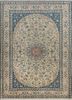 aalam blue wool hand knotted Rug - HeadShot aalam blue wool hand knotted Rug - HeadShot