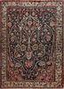 aalam grey and black wool hand knotted Rug - HeadShot