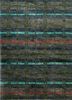 hula blue jute and hemp hand knotted Rug - HeadShot