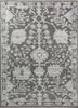 erbe grey and black viscose hand knotted Rug - HeadShot