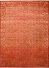 aurora red and orange wool and silk hand knotted Rug - HeadShot aurora red and orange wool and silk hand knotted Rug - HeadShot